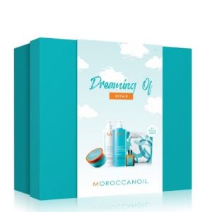 ערכת טיפוח סדרת השיקום Moroccanoil – שמפו + מרכך 500 מ"ל + מסכה 250 מ"ל + שמן 25 מ"ל